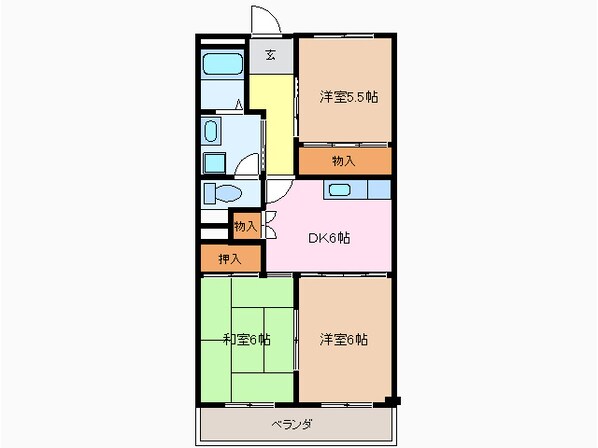 メリーメリーＢの物件間取画像